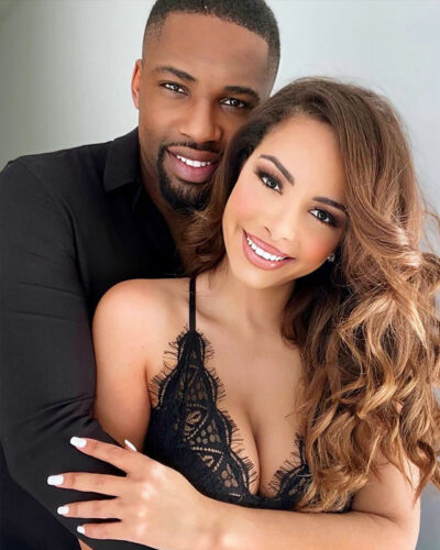 happy brazilian girl with western man