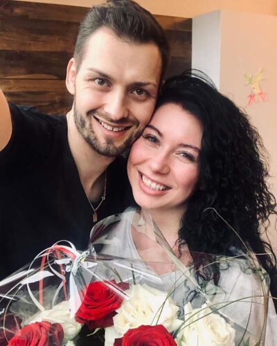 happy belarus girl with western man